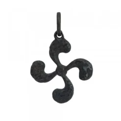 Colgante Lauburu de Plata Oxidada 22mm*Eguzkilore Discount