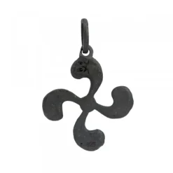 Colgante Lauburu de Plata Oxidada 22mm*Eguzkilore Discount