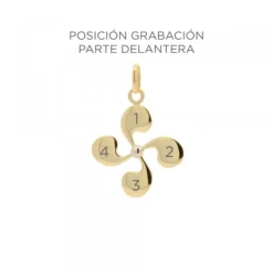 Colgante Lauburu Oro 15mm Personalizable*Eguzkilore Best