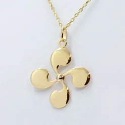 Colgante Lauburu Oro 21mm Personalizable*Eguzkilore Online
