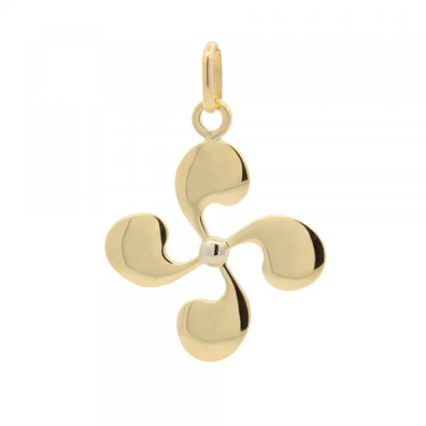 Colgante Lauburu Oro 24mm Personalizable*Eguzkilore Hot