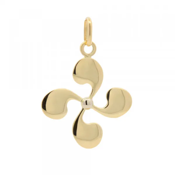 Colgante Lauburu Oro 24mm Personalizable*Eguzkilore Hot