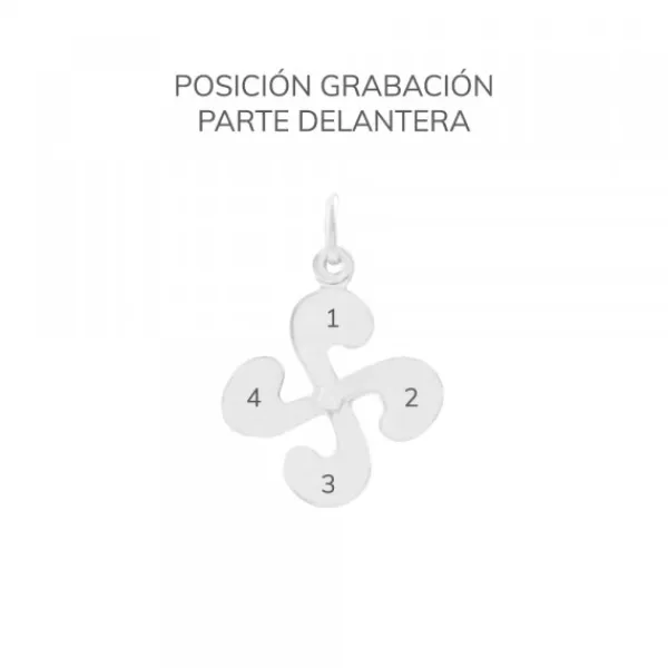 Colgante Lauburu Plata 26mm y Cadena Forza*Eguzkilore Online