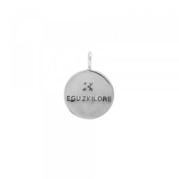 Colgante Lauburu Redondo Plata 13mm*Eguzkilore Outlet