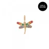 Colgante Libélula Oro y Circonitas Multicolor*Eguzkilore Online