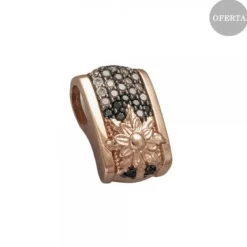 Colgante London Plata Rosa y Circonitas Marrones*Eguzkilore Outlet