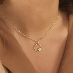 Colgante Luna Llena Plata Dorada*Eguzkilore Discount