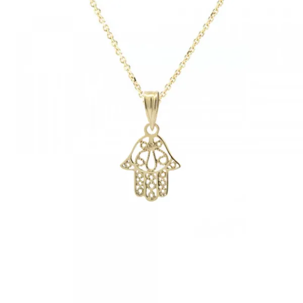 Colgante Mano de Fátima Oro 18kt.*Eguzkilore Hot
