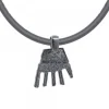 Colgante Mano de Irulegi Rutenio 20mm y Caucho*Eguzkilore New