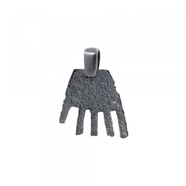 Colgante Mano de Irulegi Rutenio 20mm y Caucho*Eguzkilore New