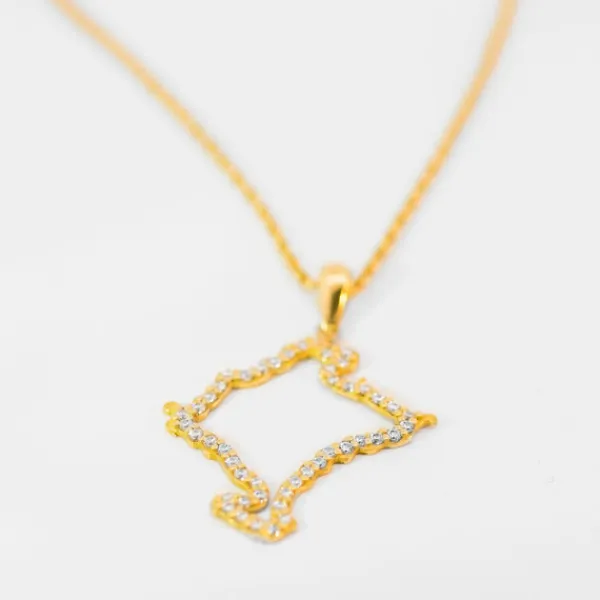 Colgante Mapa de Navarra de Oro con Circonitas*Eguzkilore Discount