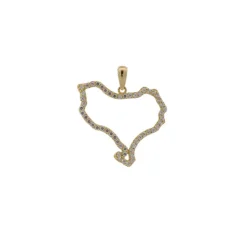 Colgante Mapa Euskal Herria de Oro con Circonitas*Eguzkilore Discount
