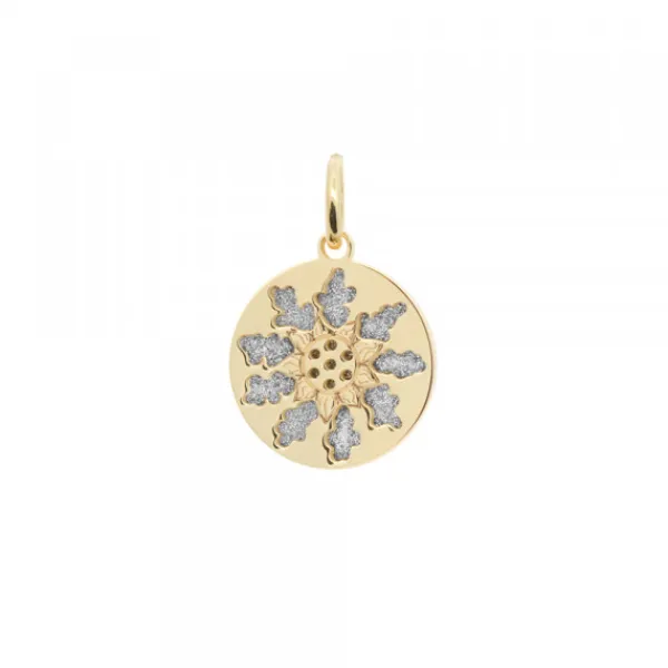 Colgante Medalla Plata Dorada 13mm*Eguzkilore Outlet