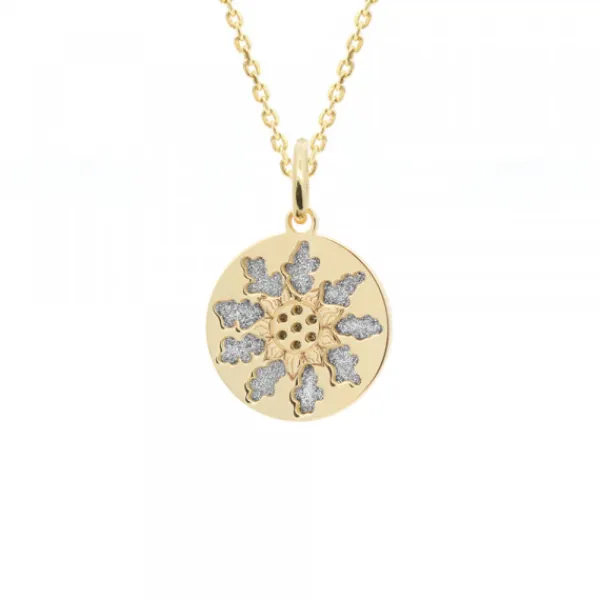 Colgante Medalla Plata Dorada 13mm*Eguzkilore Outlet