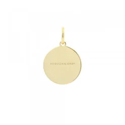 Colgante Medalla Plata Dorada 13mm*Eguzkilore Outlet