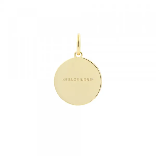 Colgante Medalla Plata Dorada 13mm*Eguzkilore Outlet