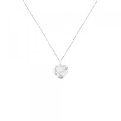 Colgante Mini Ama Corazón Plata y Nácar*Eguzkilore Sale