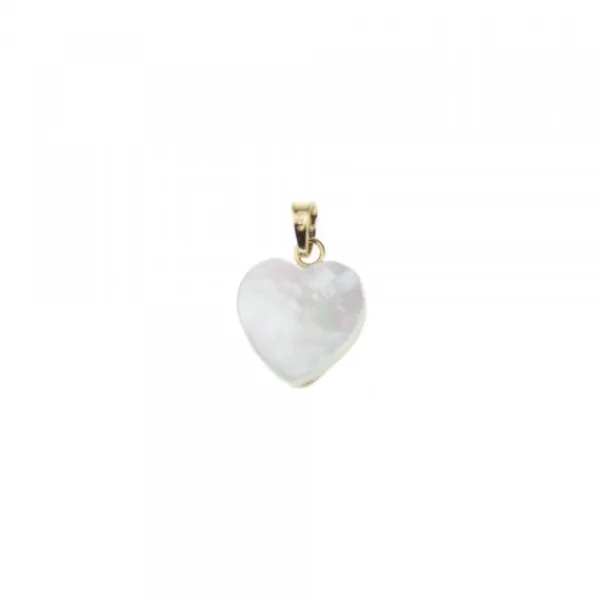 Colgante Mini Ama Corazón Plata Dorada y Nácar*Eguzkilore Discount