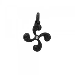 Colgante Mini Lauburu de Plata 14mm con Circonita*Eguzkilore Best