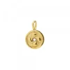 Colgante Mini Lauburu Dorado y Circonita 11mm*Eguzkilore Outlet