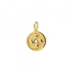 Colgante Mini Lauburu Dorado y Circonita 11mm*Eguzkilore Outlet