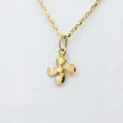 Colgante Mini Lauburu Oro 10mm*Eguzkilore Sale