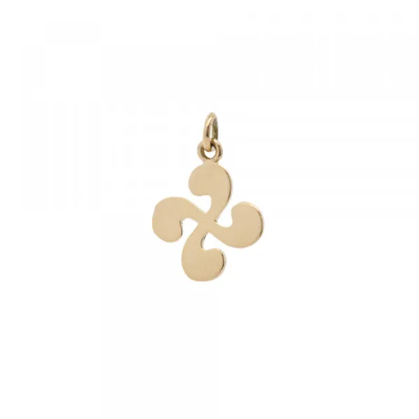 Colgante Mini Lauburu Oro y Brillantes 10mm*Eguzkilore Sale