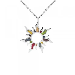 Colgante Mountain Handia de Plata Multicolor*Eguzkilore Outlet