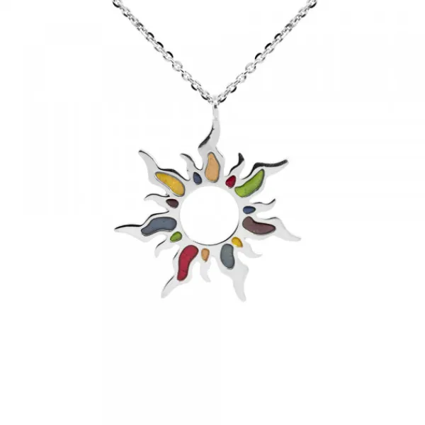 Colgante Mountain Handia de Plata Multicolor*Eguzkilore Outlet