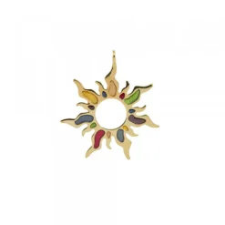 Colgante Mountain Handia de Plata Dorada Multicolor*Eguzkilore Discount