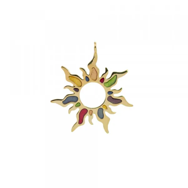 Colgante Mountain Handia de Plata Dorada Multicolor*Eguzkilore Discount