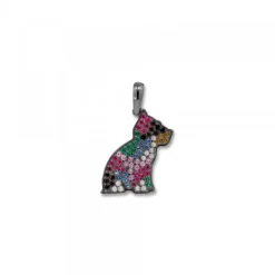 Colgante Puppy Rutenio y Circonitas Multicolor*Eguzkilore New