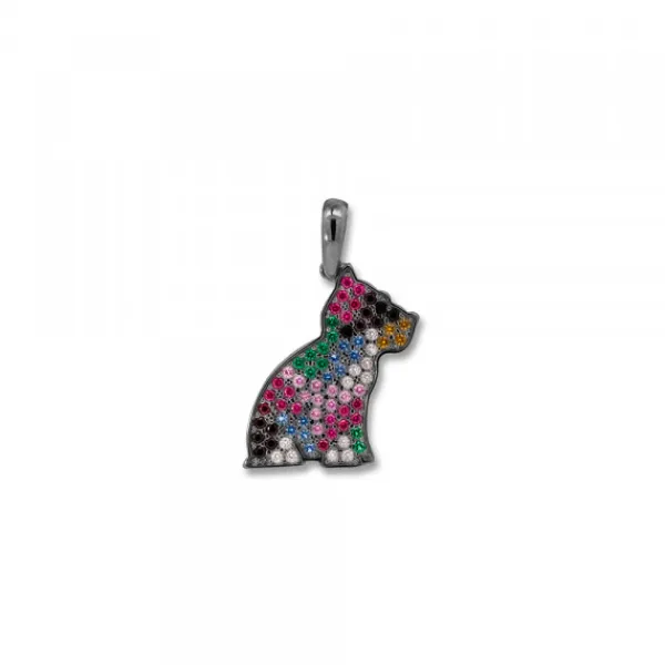 Colgante Puppy Rutenio y Circonitas Multicolor*Eguzkilore New