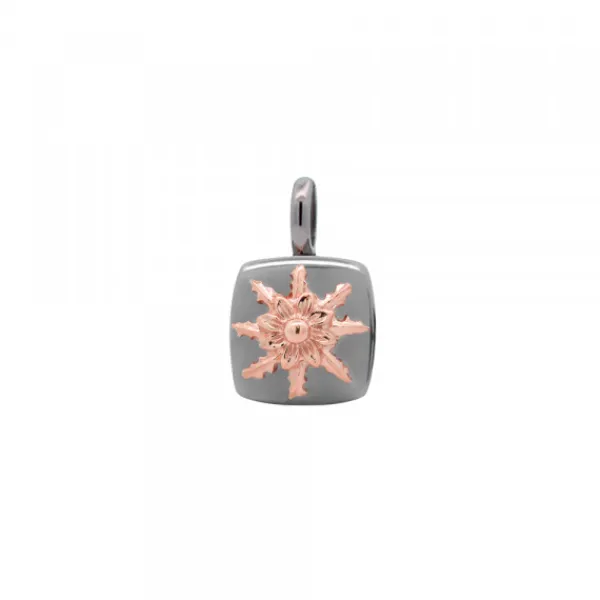 Colgante Q2 Plata Negra y Rosa*Eguzkilore Outlet