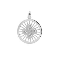 Colgante Radial Lauburu Plata Mate 22mm*Eguzkilore Discount