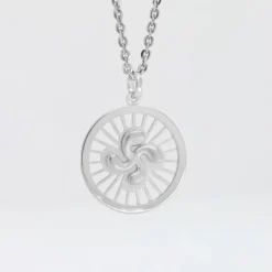 Colgante Radial Lauburu Plata Mate 22mm*Eguzkilore Discount