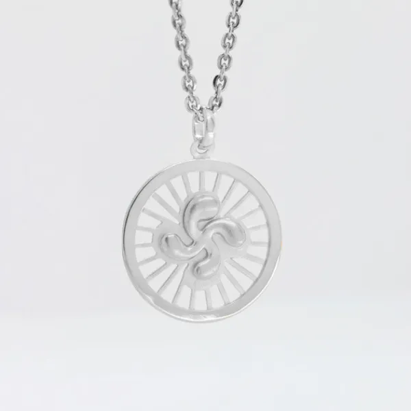 Colgante Radial Lauburu Plata Mate 22mm*Eguzkilore Discount