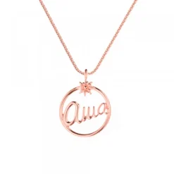 Colgante Redondo Ama de Plata Rosa*Eguzkilore New