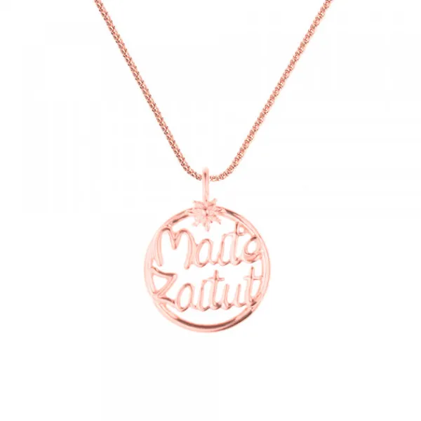 Colgante redondo Maite Zaitut de Plata Rosa*Eguzkilore Hot