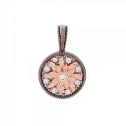 Colgante R2 Rutenio Rosa y Circonitas*Eguzkilore Clearance