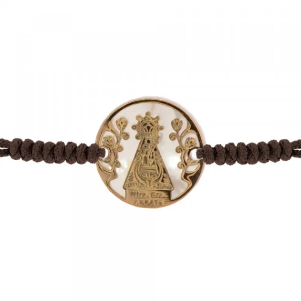 Colgante Virgen de Arrate de Nácar con Plata 20mm*Eguzkilore Online