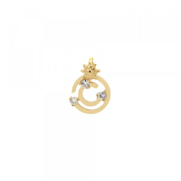 Colgante Zurrunbilo Plata Dorada y Circonitas*Eguzkilore Outlet