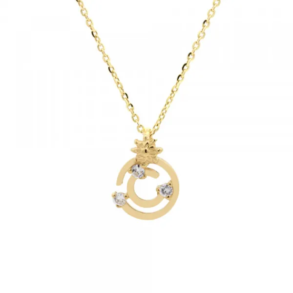 Colgante Zurrunbilo Plata Dorada y Circonitas*Eguzkilore Outlet