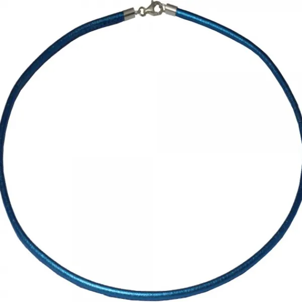 Cordón Cuero Azul Metalizado*Eguzkilore Best