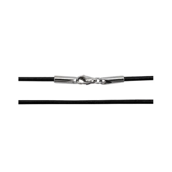 Cordón Cuero Negro 2mm*Eguzkilore Hot