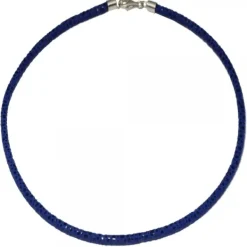 Cordón Fly Azul Metalizado con Cierre Plata*Eguzkilore Outlet
