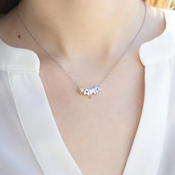 Gargantilla Ama Iniciales de Plata*Eguzkilore Discount