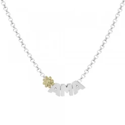 Gargantilla Ama Iniciales Plata con Motivo a Elegir*Eguzkilore Discount