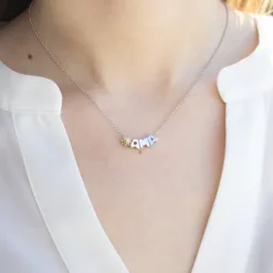 Gargantilla Ama Iniciales Plata con Motivo a Elegir*Eguzkilore Discount