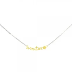 Gargantilla Amatxi Plata Bicolor*Eguzkilore Online